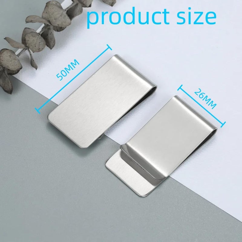 Vesslam 3 Pack Small Men's Slim Money Clip, Stainless Steel Credit Business Card Holder, Pocket Cash Wallet(Gold & Silver) - Image 2